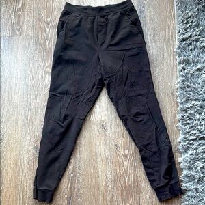 Lululemon Athletica Black Sweatpants Tapered Fit Elastic Waist